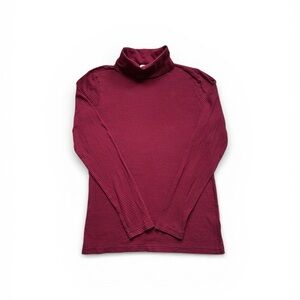 J. Crew Pink and Navy Striped cotton Turtleneck S